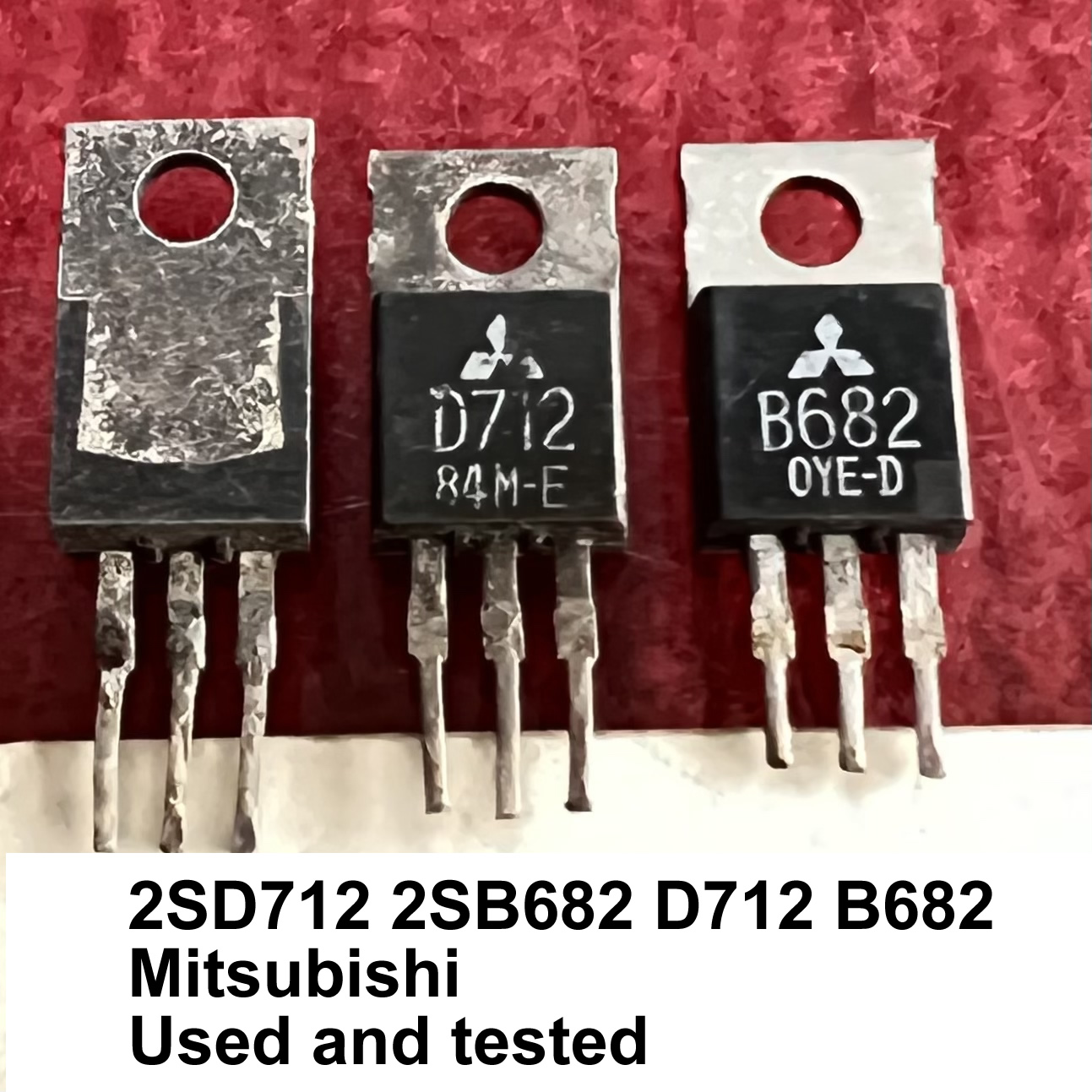 2SD712 2SB682 D712 B682 Mitsubishi Used and tested pair