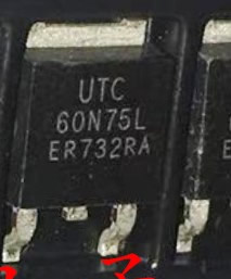 UTC60N75L TO-252 75V 60A 5pcs/lot
